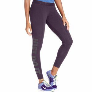 Nike 'Just Do it' Spell Out Leggings in Purple EUC